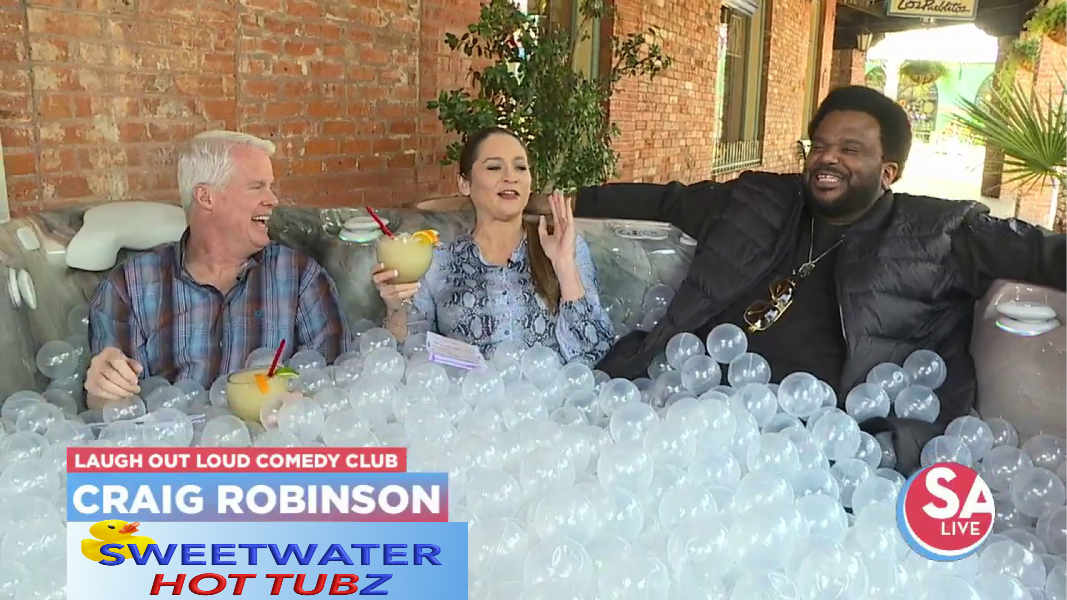 Sweetater Hot Tubz featured in SA Live with guest Craig Robinson