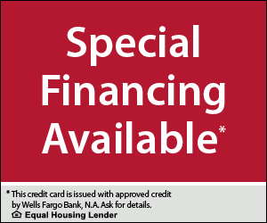 Special financing available. This credit card is issued with approved credit by Wells Fargo Bank, N.A. Equal Housing Lender. Learn more.